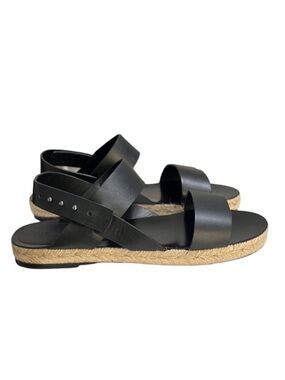 Jenni Kayne Sunday Leather Espadrille Sandals in Black Size 39 EU/US 9 NWT